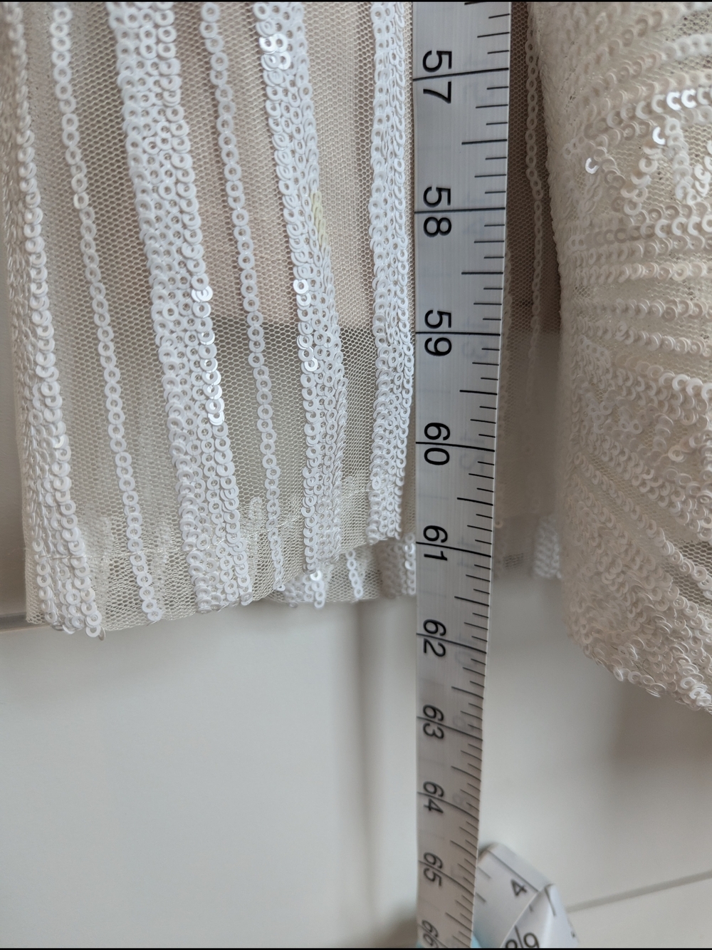 Lulus Wedding Dress Sequen Plunge Neck Splendorous Love Size XS Vintage Inspired - Picture 10 of 12